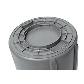 Abfallbehälter rubbermaid Brute, 166,5 l, rund, UV-Blocker, L 612 x B 717 x H 796 mm, Polyethylen, grau