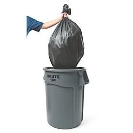 Abfallbehälter rubbermaid Brute, 166,5 l, rund, UV-Blocker, L 612 x B 717 x H 796 mm, Polyethylen, grau