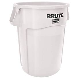 Abfallbehälter rubbermaid Brute, 166,5 l, rund, UV-Blocker, L 612 x B 717 x H 796 mm, Polyethylen, weiß