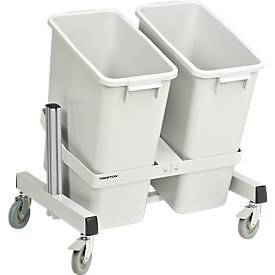 Abfallbehälter Serie TPB, Ausführung, fahrbar, Winkel einstellbar, doppelt