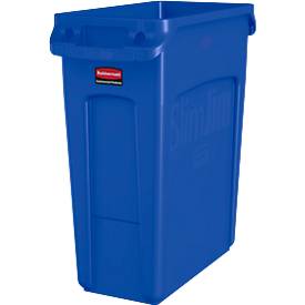 Abfallbehälter Slim Jim®, Kunststoff, Fassungsvermögen 60 Liter, blau