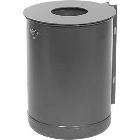 Abfallbehälter aus Stahlblech, 35 l, ungelocht