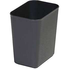 Abfalleimer Probbax, Volumen 13,2 l, feuerfest, ohne Inneneimer/Deckel/Griff, L 280 x B 210 x H 310 mm, Kunststoff, dunkelgrau