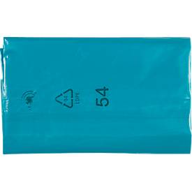 Abfallsäcke Deiss, Volumen 120 l, L 1000 x B 800 mm, Recycling-LDPE, blau, 250 Stück