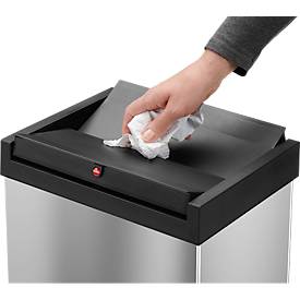 Abfallsammler Hailo Big-Box Swing XL, 52 l, rechteckig, Schwingdeckel, Edelstahl