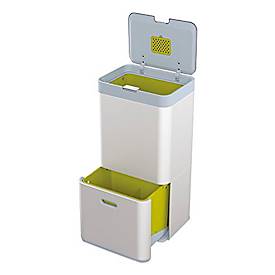 Abfallsammler Intelligent Waste Totem, rechteckig, Fach + Schublade, 48 oder 60 l, mit Deckel, Edelstahl, diverse Farben