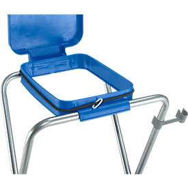 Abfallsammler mit Boden, 70 l, Deckel blau 
