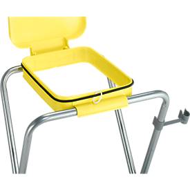 Abfallsammler mit Boden, 70 l, Deckel gelb