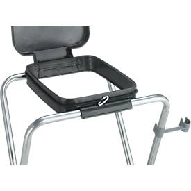 Abfallsammler mit Boden, 70 l, Deckel schwarz 