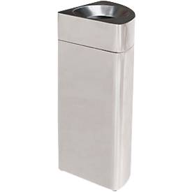 Abfallsammler Orgavente, Stahl, Volumen 30 l, Dreieck, B 350 x T 350 x H 760 mm, selbstlöschender Eimer, diverse Varianten