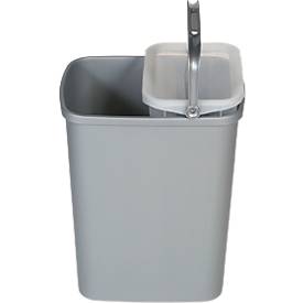 Abfallsammler Probbax, 25 l Volumen, rechteckig, Polypropylen, grau