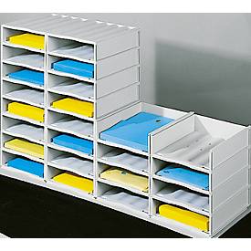 Ablagekorb, DIN A4, Kunststoff, 4 Stück, grau