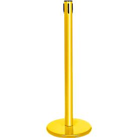 Absperrpfosten GLA45, ohne Gurt, H 955 mm, mit Leerkassette, gelb