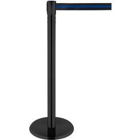 Absperrpfosten, Kopf um 360° drehbar, Gurt bis 2,3 m ausziehbar, Gurtkassette & Bremse, L 1000 mm, Metall, diverse Gurtfarben