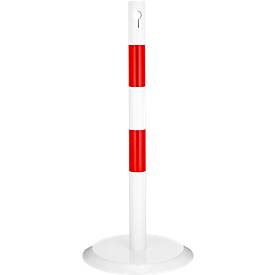 Absperrpfosten, rot/weiß
