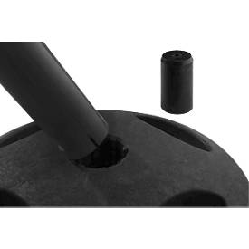 Absperrpfosten RS-Guidesystems GLA 26, schwarzt, Gurt gelb/schwarz, 2 Stück