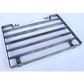 Abstreifrost für Grobschmutz für Stiefelreiniger ECO, Edelstahl, B 400 x T 284 x H 36 mm