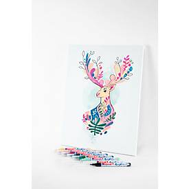 Acrylmarker edding, 8er Set, geeignet für viele Oberflächen, Rundspitze, diverse Farben