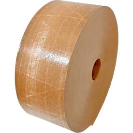ActivaTec Nassklebeband, gitterverstärkt, 70 mm x 150 m, 125 g/m², bis 100 kg, −30 bis +60 °C, NK4000, 12 Rollen 