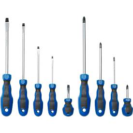 ADB Schraubendrehersatz, 9-teilig, Schlitz- und Kreuzschlitz, inkl. Schaumstoffeinlage, L 400 x B 190 x H 35 mm