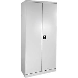 ADB Schubladenschrank, 40 Schubladen, 1 Ablageboden, 2-Punkt-Verriegelung, Stahlausführung, H 1790 x B 800 x T 410 mm, lichtgrau RAL 7035