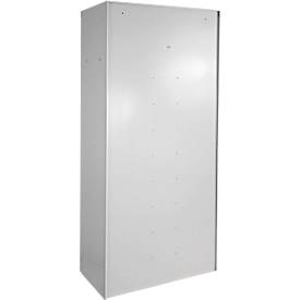 ADB Schubladenschrank, 40 Schubladen, 1 Ablageboden, 2-Punkt-Verriegelung, Stahlausführung, H 1790 x B 800 x T 410 mm, lichtgrau RAL 7035
