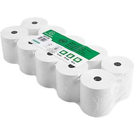 Additionsrollen, für Kassen- und Rechenmaschinen, 1-fach, 60g /m², B 70 mm x L 40 m, Ø 70 mm, 10 Rollen