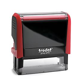 Adress-Stempel trodat® Printy 4915, Gehäusefarbe rot & Stempelabdruckfarbe schwarz