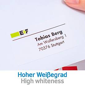 Adressetiketten HERMA 4269, permanenthaftend, selbstklebend, bedruckbar, B 99,1 x H 67,7 mm, FSC®-Papier, weiß, 800 Stück/100 Blatt