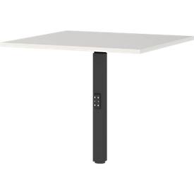 Agenda hoekaansluitpaneel, mechanisch in hoogte verstelbaar, B 800 x D 800 x H 680-910 mm, lichtgrijs/zwart