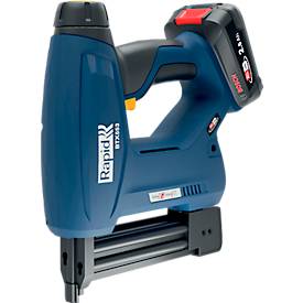 Akku-Tacker Rapid BTX553 Set, LCD-Anzeige, LED-Frontarbeitslicht, 6-stufige Eintreibkraft, inkl. Bosch Akku