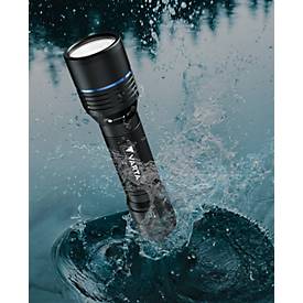 Akku-Taschenlampe VARTA Nightcutter F20R, 4 Leuchtmodi, 400 lm, 150 m Reichweite, ø 34 x H 160 mm