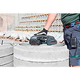 Akku Umreifungsgerät Banholzer und Wenz BXT4-16, für PP/PET-Bänder mit B 12-16 mm und Stärke 0,5-1,00 mm, Zugkraft bis 2500 N, 5 Modi, schwarz