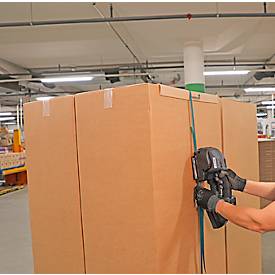 Akku Umreifungsgerät Banholzer und Wenz BXT4-16, für PP/PET-Bänder mit B 12-16 mm und Stärke 0,5-1,00 mm, Zugkraft bis 2500 N, 5 Modi, schwarz