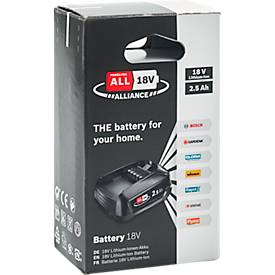 Akkupack Rapid POWER FOR ALL Alliance, Kapazität 2,5 Ah, Spannung 18 V, schwarz