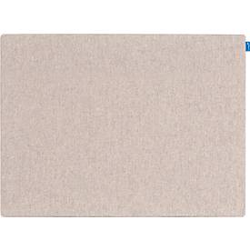 Akoestisch prikbord omhoog, absorptieklasse C, dikte 24 mm, textiel &amp; recyclage PET, beige, B 500 x H 750 mm