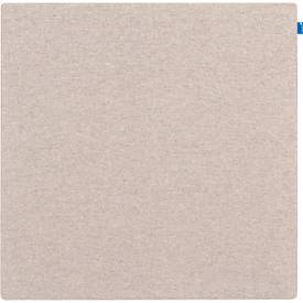 Akoestisch prikbord omhoog, absorptieklasse C, dikte 24 mm, textiel &amp; recyclage PET, beige, B 750 x H 750 mm