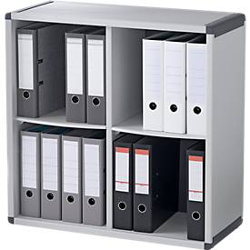 Aktenregal, grau-anthrazit, 4 Fächer, B 790 x T 330 x H 778