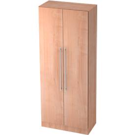 Aktenschrank 5 OH, B 800 x T 420 x H 2004 mm, Nussbaum-Dekor