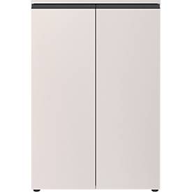 Aktenschrank Aalborg, 2 Türen, 2 Fachböden, Möbelgleiter, melaminharzbeschichtet, B 810 x T 400 x H 1200 mm, kaschmir