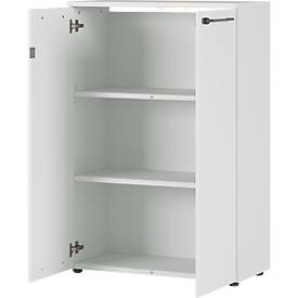 Aktenschrank Agenda, 3 OH, abschließbar, H 1200 x B 800 x T 400 mm, lichtgrau