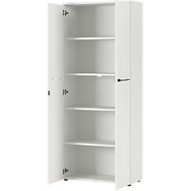 Aktenschrank Agenda, 5 OH, abschließbar, H 1970 x B 800 x T 400 mm, lichtgrau
