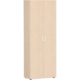 Aktenschrank ALICANTE, 6 Ordnerhöhen, 5 Böden, abschließbar, B 800 x T 400 x H 2160 mm, Ahorn