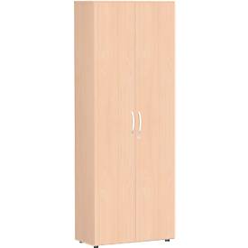 Aktenschrank PALENQUE, 6 OH, abschließbar, B 800 x T 420 x H 2160 mm, Buche-Dekor