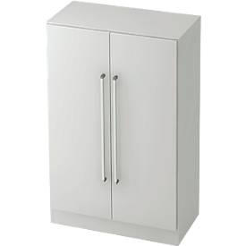 Aktenschrank TARVIS, mit Griff ohne Schloss, 3 Ordnerhöhen, B 800 x T 420 x H 1270 mm, lichtgrau