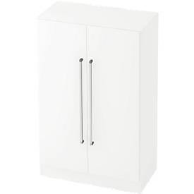 Aktenschrank TARVIS, mit Griff ohne Schloss, 3 Ordnerhöhen, B 800 x T 420 x H 1270 mm, weiß