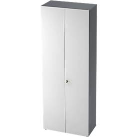 Aktenschrank TOPAS LINE, 6 Ordnerhöhen, B 800 mm, graphit/weiß