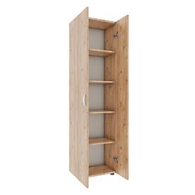 Aktenschrank Ulas, 5 Ordnerhöhen, 4 Fachböden, für ca. 35 Ordner, Flügeltüren, B 490 x T 340 x H 1780 mm, Holz, Honig-Ei