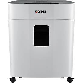 Aktenvernichter Dahle PaperSAFE® 260, Partikelschnitt 4 x 12 mm, P-4, 25 l, 1-12 Blatt Schnittleistung, mit Rollen, grau