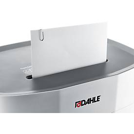 Aktenvernichter Dahle PaperSAFE® 260, Partikelschnitt 4 x 12 mm, P-4, 25 l, 1-12 Blatt Schnittleistung, mit Rollen, grau